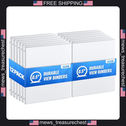 Ring binders inch white - 3-ring,